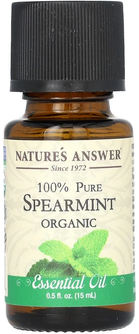 Nature's Answer 100% 순수 유기농 에센셜 오일 스피어민트 15ml(0.5fl oz) Answer (네이처스 앤서), 15ml, 1개 - 쿠팡
