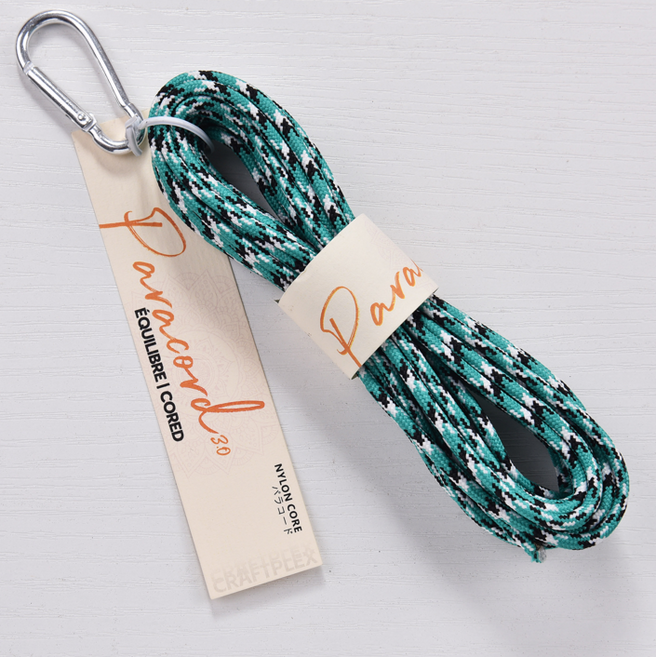 3mm 배색 파라코드 카라비너 5m 멀티 컬러 파라코드 팔찌 마스크 스트랩 리드줄 마크라메 재료, 1개, 13.에메랄드