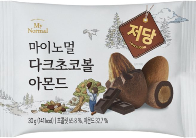 마이노멀 저당 초코볼 4종 다크 30g 5개