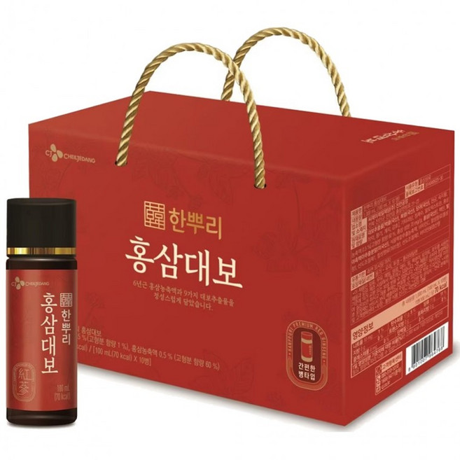 홍삼대보 CJ제일제당 한뿌리 100ML x10병, 1개