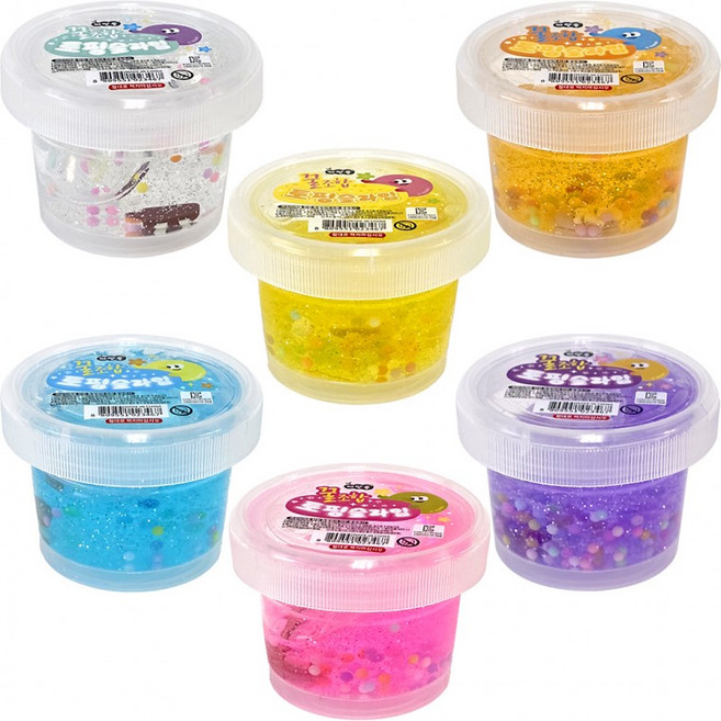 꿀조합 토핑 슬라임 액체괴물 촉감놀이 (12개), 1개, 상세페이지 참조