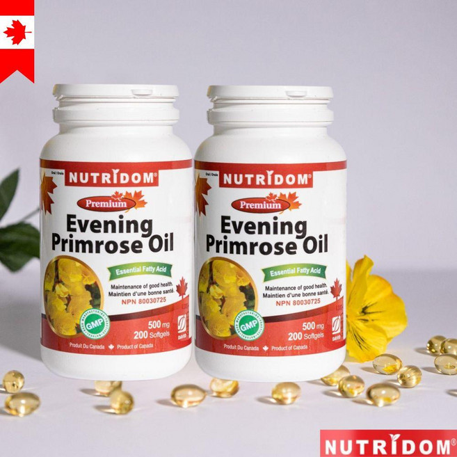(2병)뉴트리돔 달맞이꽃종자유 이브닝프라임로즈 오일 감마리놀렌산 500mg 30소프트젤