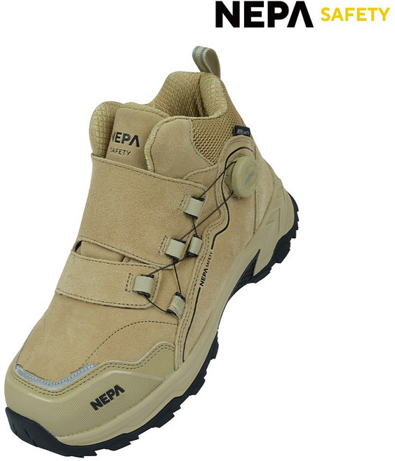 네파 세이프티 안전화 GT-95 사이드 다이얼 끈 시스템 샌드색상, 1개, 베이지