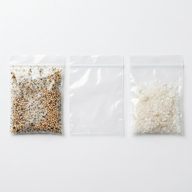 소금봉투 지퍼백 5.5 x 8cm 5000장 소분 소량 통후추봉투 깨소금 치킨소금