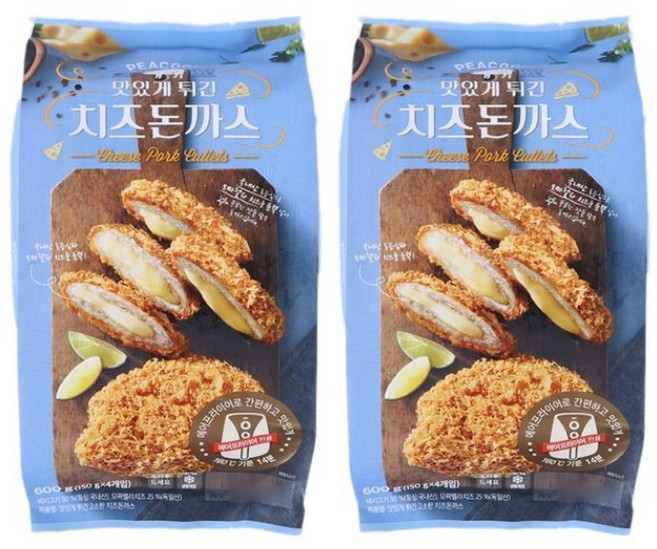 peacock 맛있게 튀긴 치즈돈까스 600g 냉동, 1.2kg