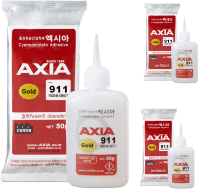 엑시아 911 순간접착제 50g 3개 타일 상판 석재용 인조대리석접착제 돌본드