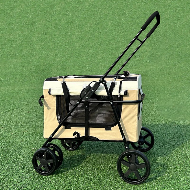 대형견 유모차 개모차 강아지 애견 트레일러 접이식 Bello 벨로, 벨로유모차(베이지), 1개