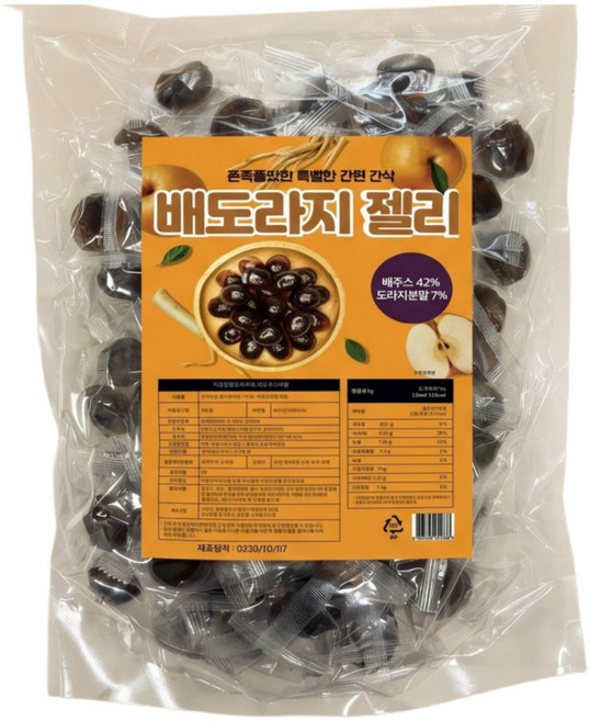 혜성식품 까먹는 배도라지 젤리 고함량, 1개, 1kg