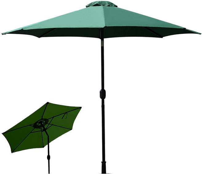 반자동 파라솔 캠핑 낚시 비치 파라솔 받침대 야외 테라스 휴대용 파라솔 그늘막 각도조절, 그린