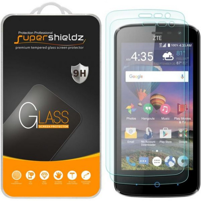 ZTE Majesty Pro LTE 강화 유리 스크린 프로텍터 긁힘 방지 거품 방지를 위해 설계된 슈퍼쉴즈 2팩