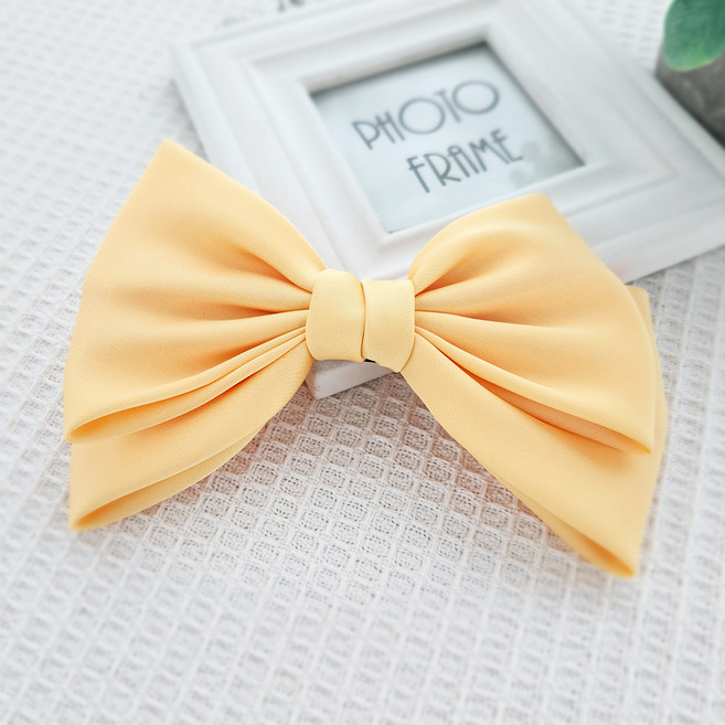 [HANNAL]국내제작 새틴 왕리본 자동헤어핀