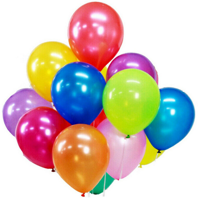 파티 생일 이벤트 풍선 셈퍼텍스 펄메탈 13cm 혼합 100개 한봉