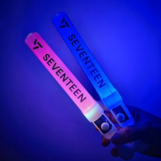 SEVENTEEN 應援棒 演唱會 發光道具 粉絲手燈, 1個, 【seventeen】粉色+藍色