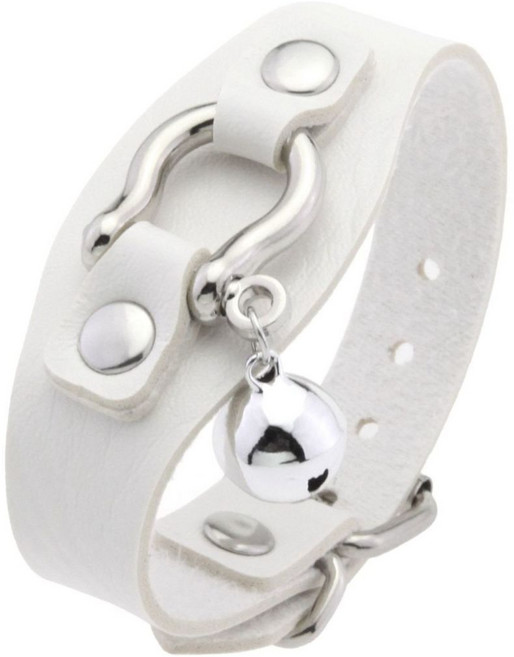 여성 가죽 팔찌 심플 벨 장식 가죽 팔찌 유니섹스 데일리 악세사리 LT