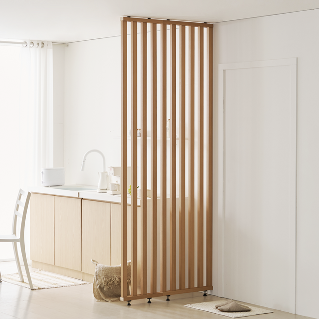 우드 스트라이프 파티션 가벽 공간분리 사무실 인테리어