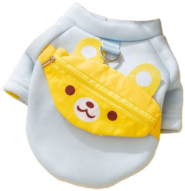 우기펫 반려동물 동물옷 시리즈, 1개, 블루베어백팩