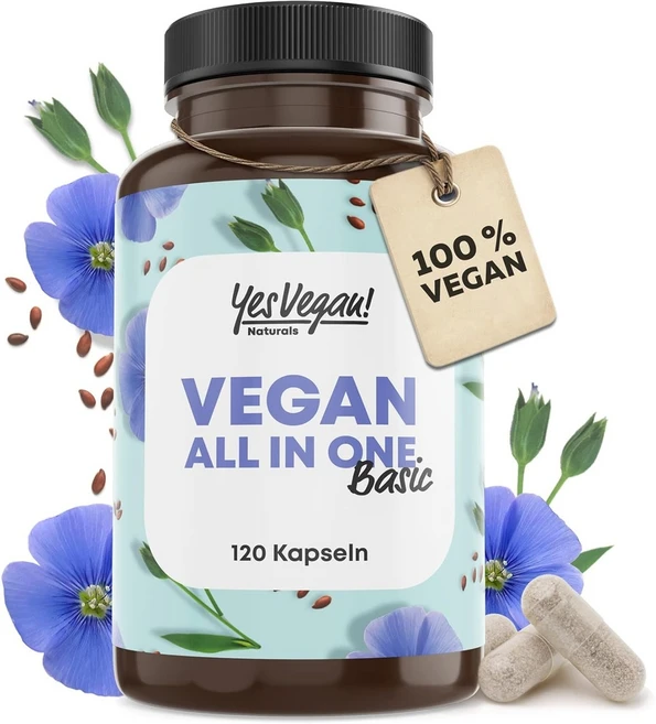 비건 콤플렉스 비타민 B12 K2 D3 철 아연 셀레늄 오메가3 120캡슐, 1개, 120정 - 쿠팡