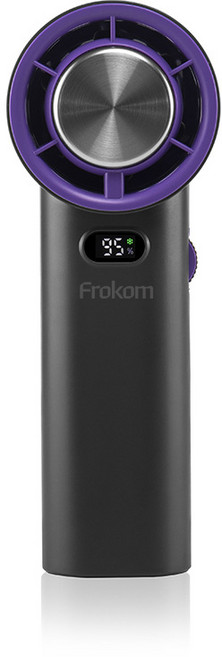 Frokom Living 초강력 무선 휴대용 에어컨 손선풍기 급속 냉각 BLDC모터 저소음 휴대용 선풍기, one size, 검정색