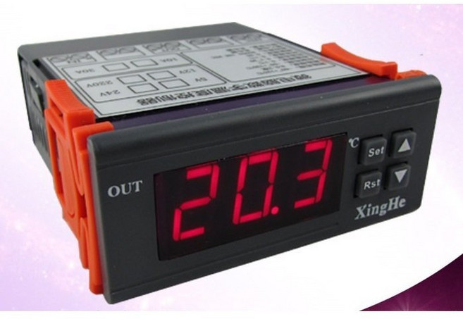 AI電子 XH-W2024 自動恆溫溫控器(12V) 制冷加熱 上下限2路繼電器輸出