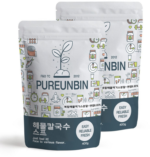 푸른빈 해물 칼국수 스프, 2개, 400g