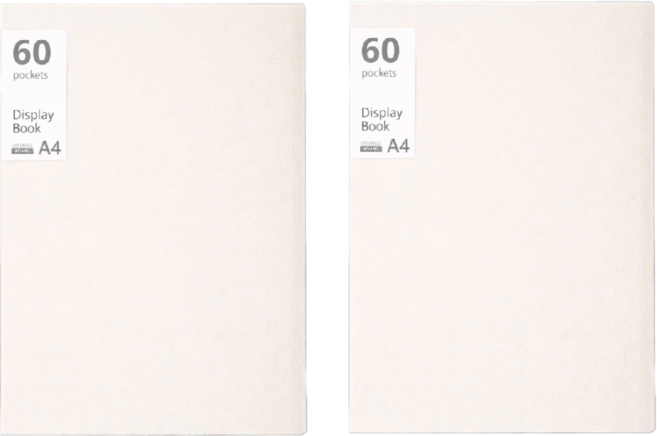 애니모어 기본 A4 클리어 파일 파일철 화일, 2개, 화이트 60매