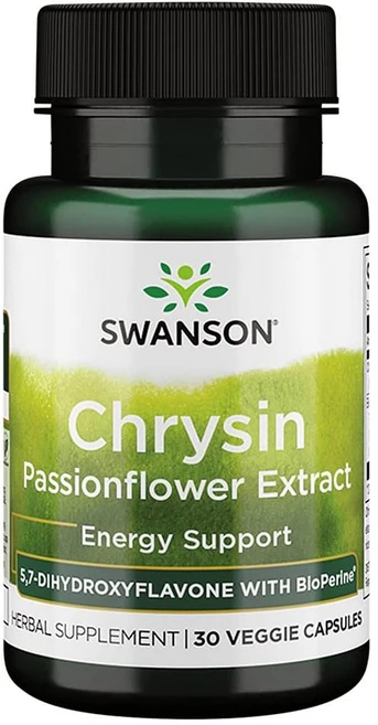 Swanson 크리신 30정 1팩 Swanson Chrysin Passionflower Extract - Herbal Supplement Promoting Overall, 1개 - 쿠팡