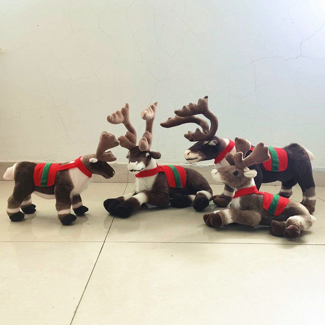 크리스마스 사슴 인형 봉제 루돌프 장식 소품 겨울 테이블, (길이 30cm  높이 15cm), 모델1