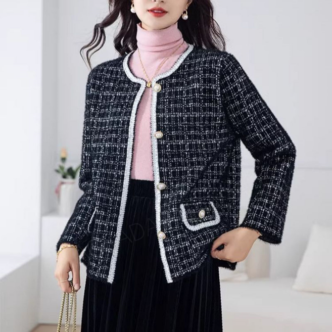 AOKADA 여성 봄 가을 루즈핏 야구넥 도톰한 맨투맨 가디건 캐주얼 아우터