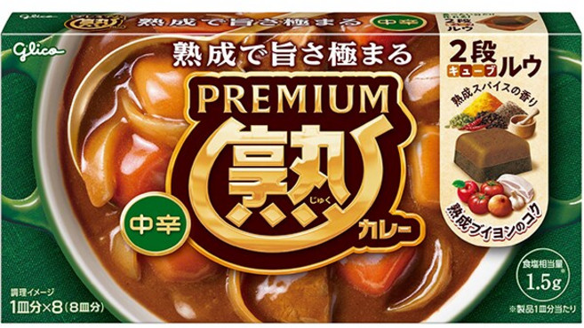 글리코 Glico 프리미엄 숙성 카레 중매운맛 160g 165454