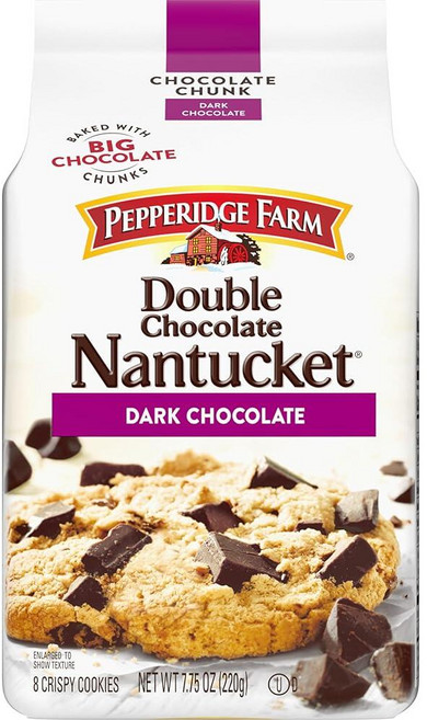 페퍼리지팜 크리스피 더블 다크 초콜릿 청크 쿠키 220g, 1개