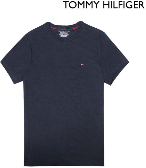 타미힐피거 반팔 티셔츠 커플티 T3139 크루넥 네이비