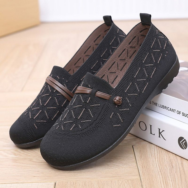 쌍천 패브릭 슈즈 여 소프트 메쉬 통기성 가볍고 편안한 중장년 캐주얼 엄마 신발 댄스화 무대 연출화 W26022406