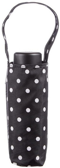 Totes 마이크로 미니 수동 컴팩트 우산 NeverWet 기술 블랙 바탕에 다채로운 도트 96.5cm(38인치) 아크 커버리지 블랙 바탕에 다채로운 도트 08914 G3