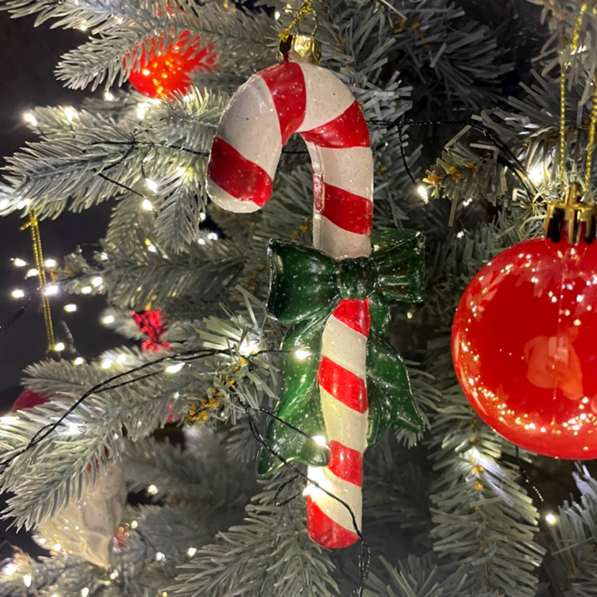 캠핑카 오너먼트 크리스마스 트리 장식 단품 36종, 지팡이캔디(6p), 1개