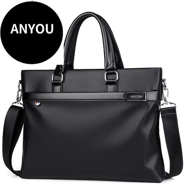 ANYOU 남성 노트북 서류가방 크로스 정장백 토트백 스트랩 포함 비즈니스 출근용 가방