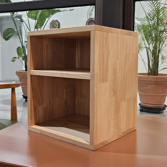 원목 2단 수납박스 공간박스 정리함 나무상자 선반형, 기본)오픈형, 참여하겠습니다.(랜덤), 1개