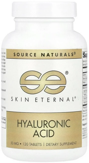 Source Naturals Skin Eternal® Hyaluronic Acid 120 Tablets, 120 Count, 1개, 120정 - 쿠팡