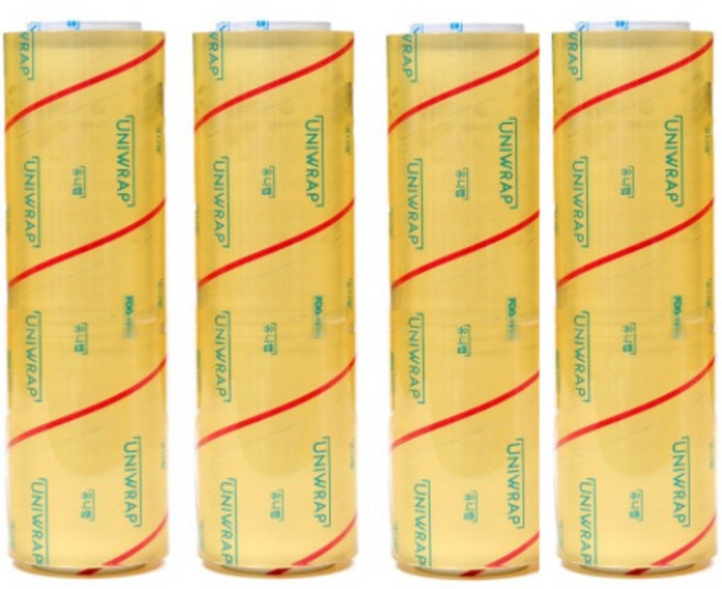 유니랩 업소용 포장랩 40 식당주방용랩 비닐랩, 500m, 4개