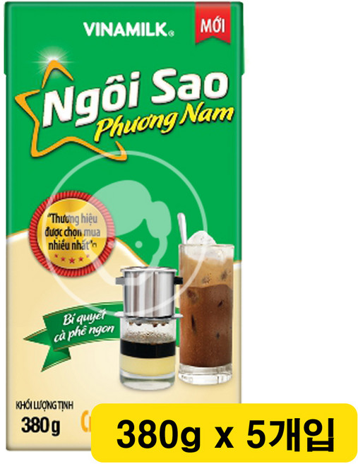비나밀크 응오이사오 프엉남 연유, 380g, 5개