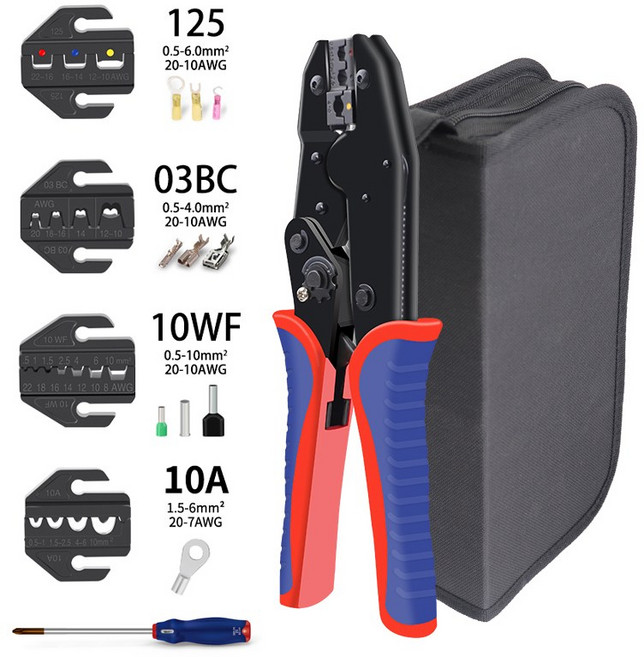 니퍼 키트 단자 커버 HS 플라이어 사전 압착 다기능 탄소강 30J 절연 클램프 40J, 04 HS-30J 4 jaw bag, 7) HS-30J 4 jaw bag