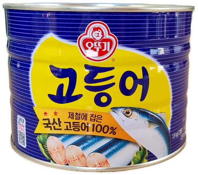 오뚜기 고등어 통조림 제철 국산 고등어, 1개, 1.8kg