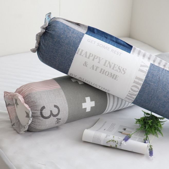 아르떼베딩 알러지케어 긴 베개 원형 롱쿠션 바디필로우, 09_캔디, 커버만, 블루