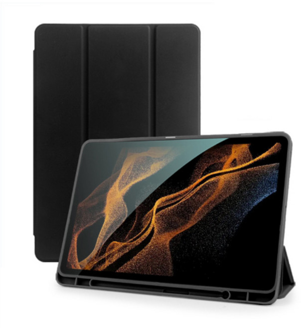 로랜텍 펜슬 수납 태블릿 케이스, 블랙, 1개