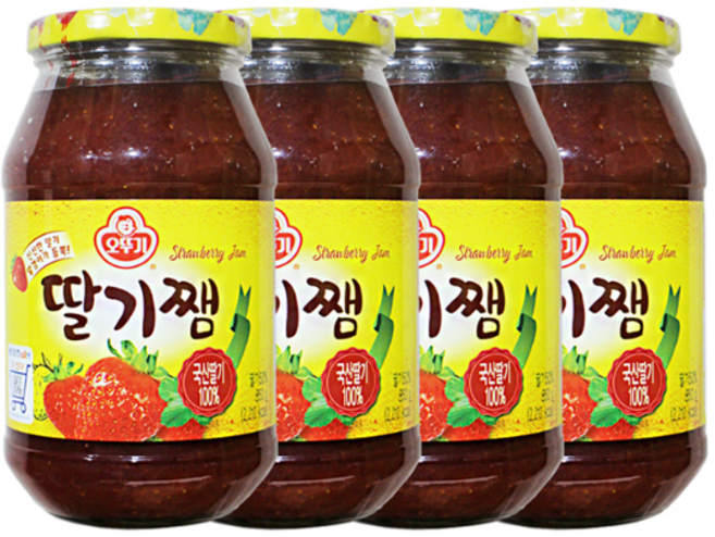 오뚜기 딸기잼 850g 4개 과일쨈 스트로베리잼