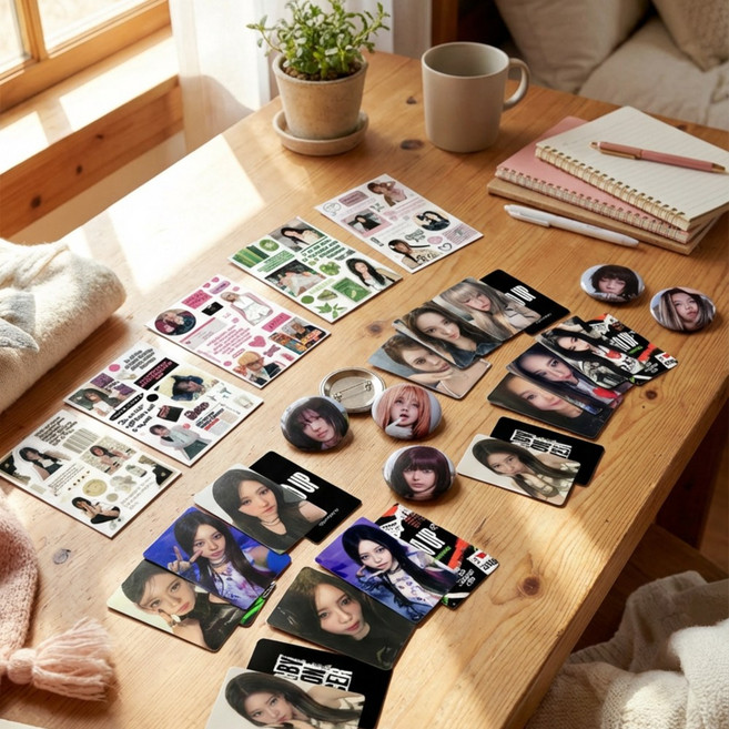 베이비몬스터 포토카드 42 뱃지 6 스티커 8 굿즈 we go uyp 포카 선물, multi, full