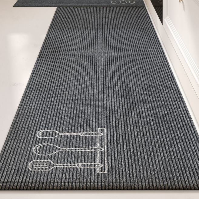 규조토 기름방지 주방발매트, 1개, 그레이