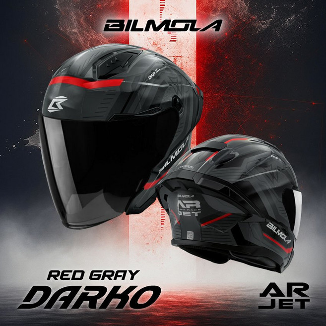 BILMOLA AR-JET DARKO 安全帽 紅灰