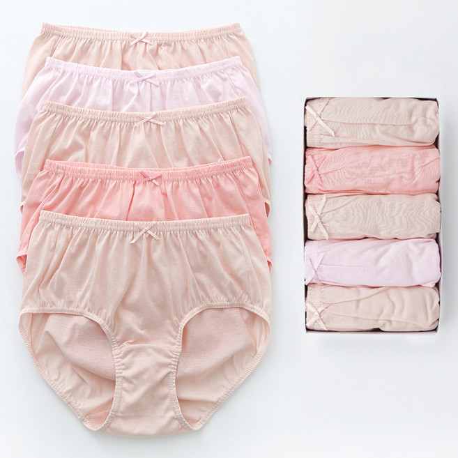 BYC 순면 100% 여자 맥시 삼각 요일 팬티 5매입 세트