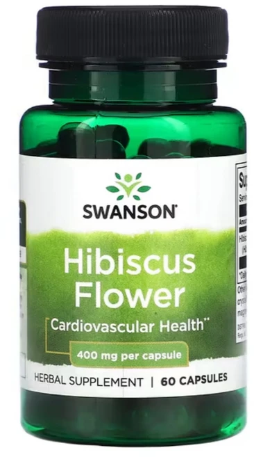 스완슨 히비스커스 로젤 안토시아닌 플라보노이드 400mg 60캡슐, 1개, 60정 - 쿠팡