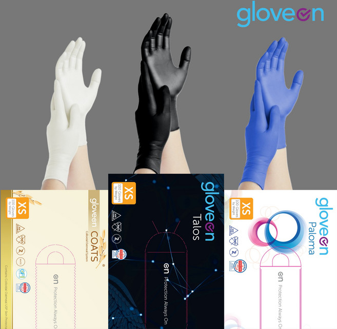 글러브온 초경량 식품용 니트릴장갑 100매, 화이트, XS, 1개